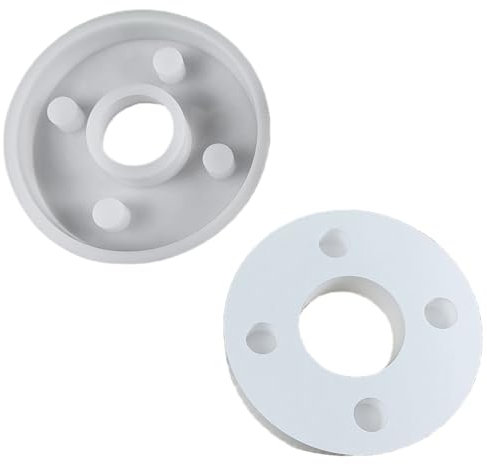 ALEFBET Silikonformen Gießformen, Silikonform Kerzenhalter und Dekorationen, Gipsformen zum Gießen (Kerzenständer - Ring 4 Löcher)