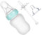 Abaodam Distributeur de bouteille de lait gourde bebe cup timbale bebe biberon avec paille biberons biberon de lait pour bébé mangeoire pour bébé Multifonction de bébé Gel de silice