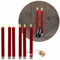 Stabkerzen LED mit Timer ROT 6 Stück indoor - 6 Stunden - ECHTWACHS 18cm Höhe für Kerzen 2,2cm Durchmesser 2 AAA Batterien notwendig LED Stabkerzen 4er Set ROT (zwei Mal) bewegliche Flamme Licht