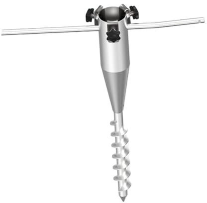 Colcolo Soporte para Paraguas, sombrilla de Playa, Tornillo de Anclaje de Arena, Resistente al Viento, sin Plano, Base de sombrilla Ajustable para Tienda de