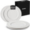 MIAMIO - 28 cm, Set of 4 Dinner Plates/Ceramic Plate Set, Crockery Set - Modern Plates, Microwave and Dishwasher Safe - Oasis Collection
