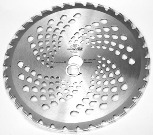 Lame de coupe de 255 x 25,4 mm pour scies circulaires, débroussailleuses ou débroussailleuses avec 36 dents TCT tranchantes