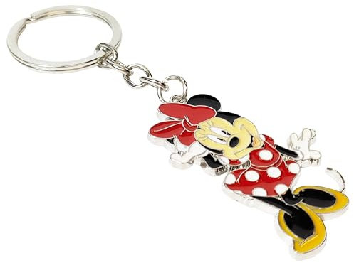 LUV HER Disney Themed Keychain – Metall, langlebig, Minnie Character Charm Minnie, Schlüsselanhänger, ab 3 Jahren, Minnie Maus, Einheitsgröße