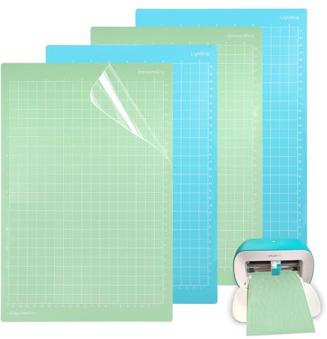 LALAGO Schneidematte für Cricut Joy Xtra, 4 Stück Ersatzkleber klebrige Schneidematten, Selbstklebende Cutting Mat zum Basteln, Rutschfester Matt für Cricut Zubehör (StandardGrip, LightGrip)