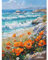 KEYIFA Pintar por Numeros Adultos, Paint by Number Kits con Pinceles y Pigmento Acrílico, DIY Flores junto al mar Pintura al óleo Colorear Lienzo Manualidades, Decoración del Hogar 30x40CM