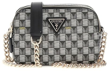 GUESS Damen G Wave Camera Crossbody Umhängetasche, Schwarzes Logo