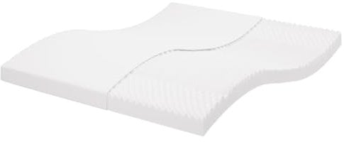 vidaXL Schaumstoffmatratze, Bettmatratze mit 7 Liegezonen, Matratze für Doppelbett, Kaltschaummatratze, Weiß 200x220cm Härtegrad 20 ILD