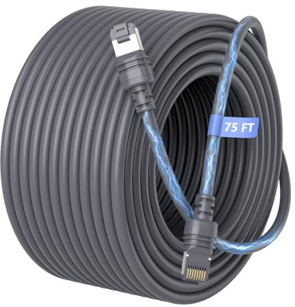 ANIERY Gen 3 Cable for Starlink, 75FT Waterproof Starlink Replacement Cable for Gen 3, Star Link Standard V3 Ethernet Cables(75FT/23M)
