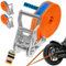 INTAKO Cincha de Amarre con Carraca de 6m y 35mm - Capacidad de 2000kg - Tensor de Carraca - Cincha para Sujeción de Carga (2 Piezas)