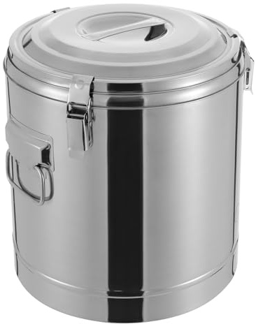 Xigner Profi Transport - Recipiente termostato de 10/20 l, 30 litros, acero inoxidable hermético, con tapa y cierre de sujeción, para pasta, sopa, cereales, recipiente termostato grande para comida