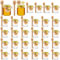 50 Stück Kleine Honiggläser 45ml, leer Marmeladengläser Mini Hexagon Glas Honig mit goldener Deckel,Holzschöpflöffel, Eukalyptus Etiketten, Bienen Charms,Dankeskarten, Jutes, perfekt für Baby Dusche