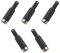 Ldabrye Pack Of 5Pcs DC5.5x2.5mm Female Power Socket DC5525 Assembled Coupler Assembled Type Plugs For Repairment Black
