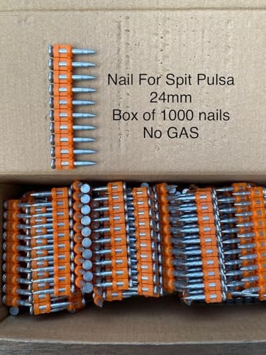 24mm Collated Nails for Spit Pulsa Nail Guns, Pack of 1000