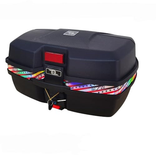 MXQCLSA Topcase Motorradkoffer, für KTM RC 125 200 390 Duke 690 SMC 950 990 Adventure wasserdichte & abnehmbare Motorrad-Topbox Helmkoffer abschließbar mit reflektierendem Panel