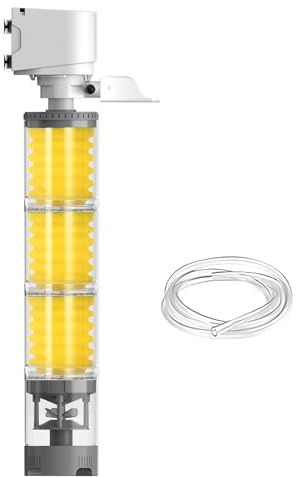 Nybhyjka Aquariumfilter, leises Aquarium-Sieb – leiser mehrstufiger Belüfterfilter für Schildkröten, Teichpflanzen, Algen, Wasserumgebungen, Süßwasser, Salzwasser