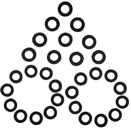 ERINGOGO 30 Stück Teiliges Trompetenventil Filzunterlagen aus Langlebigem Filz Schwarz Optimiert Ventilansprache und Spielkomfort Geeignet für Trompete Kornett Tuba und Saxophon