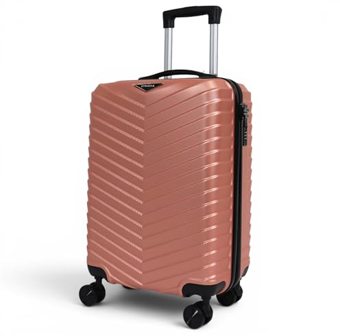 STRAVIA – Vic – Valise Cabine 55 cm – Bagage à Main Avion – ABS légère et résistante – Serrure à Code sécurisée – 4 Roues Double Ultra fluides – Candy Pink Rose – 55 x 36 x 24 cm