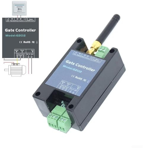 Posheliox - Apriportone GSM 4G senza fili – Controller elettrico per porte telecomandato per garage, cancelli di sicurezza e persiane; Accesso sicuro, apertura con scossa