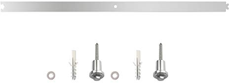 INTERSTEEL - Zwischenschiene Edelstahl gebürstet - Verlängerung für Schiebetüren, Innentüren und Wandschränke- 90 cm