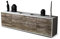 Stil.Zeit TV Schrank Lowboard Beppa, Korpus Weiss matt, Front Holz-Design Treibholz (180x49x35cm), mit Push-to-Open Technik & Leichtlaufschienen