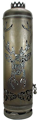 Feuerstelle Feuertonne Hirsch Hirschkopf mit Edelweiss