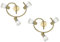 meineWunschleuchte 2er SET Deckenstrahler Rondell Messing 3-flammig mit Glasschirmen, Ø 30cm