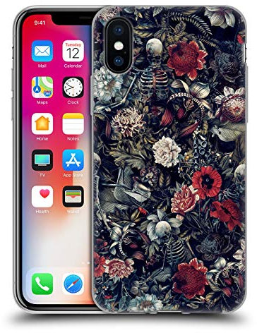 Head Case Designs Offizielle Riza Peker Skelett Zone Kamm 9 Gelhülle [Militärischer Schutzgrad] Kompatibel Mit Apple iPhone X/iPhone XS Und Kompatibel Mit MagSafe