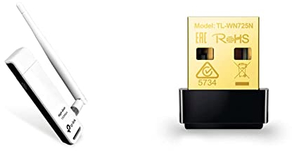 TP-Link TL-WN722N High Gain WLAN USB Adapter weiß/schwarz & TL-WN725N Nano USB WLAN Stick Adapter schwarz