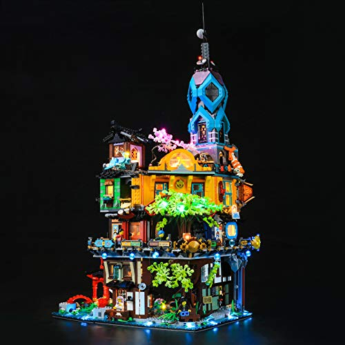 BRIKSMAX Led Beleuchtungsset für Lego NINJAGO NINJAGO Stadtgärten - Compatible with Lego 71741 Bausteinen Modell - Ohne Lego Set