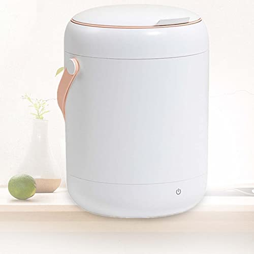 PanHuiWen Mini Lavatrice Beauty Blender Lavatrice Mini Lavatrice A Mano Elettrica Lavatrice Mini Portatile 2.8L Antibatterico con Luce Blu,White