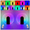 YNDD 2 Stück RGB Farbwechsel LED Wandleuchte, Batteriebetriebene USB Wandlampe, Dimmbar, Bunt, Stimmungslicht mit Fernbedienung, für Wohnzimmer Schlafzimmer Kinderzimmer Flur Treppen Party