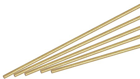 sourcing map Laiton Barre,Laiton Solide Rond Barre 1mm Diamètre 250mm Longueur Tour Barre Stock pour RC Modèle Bricolage Artisanat Paquet de 10