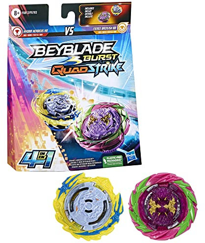 Beyblade Burst QuadStrike Fierce Bazilisk B8 und Hydra Kerbeus K8 Kreisel Doppelpack, Battle Kreisel Spielzeug