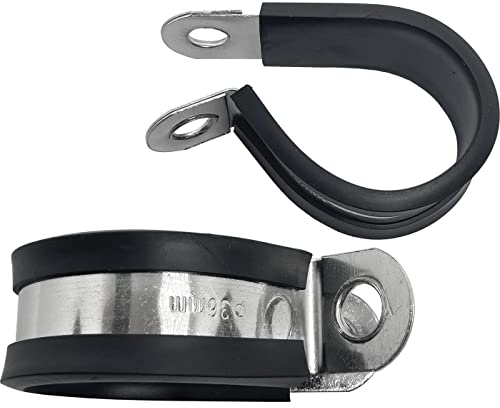 Lumonic 5x 36mm Rohrschellen mit Gummieinlage Edelstahl V2A I Kabelschellen zum Schrauben I Schlauchschelle 36mm, Rohrschellen, Befestigungsschelle 36