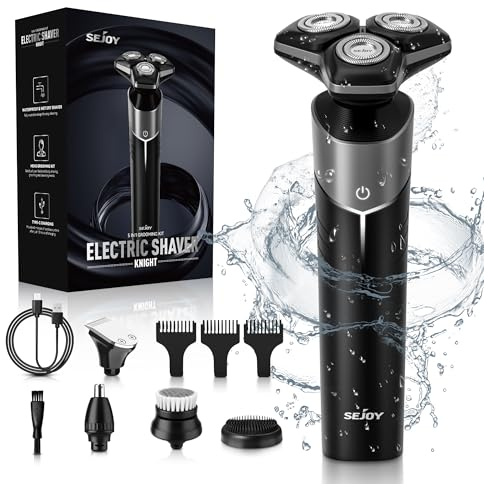 Rasierer Herren Elektrisch, Elektrischer Rasierer Herren, Elektrorasierer Friseur Rasierapparat Herren, Nass und Trockenrasierer für Männer IPX7 Wasserdicht-Intelligente Sensortechnologie-Reiseschloss
