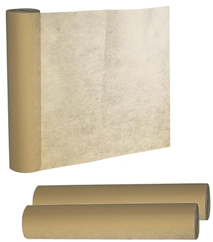 Virsus 3 Rotoli Runner da Tavola in Tessuto Non Tessuto, misura totale 40 cm x 72 Metri, Peso 45gr/mq, Pretaglio 30cm, Tovagliette monouso, per la ristorazione, per Eventi, Matrimonio (Beige)
