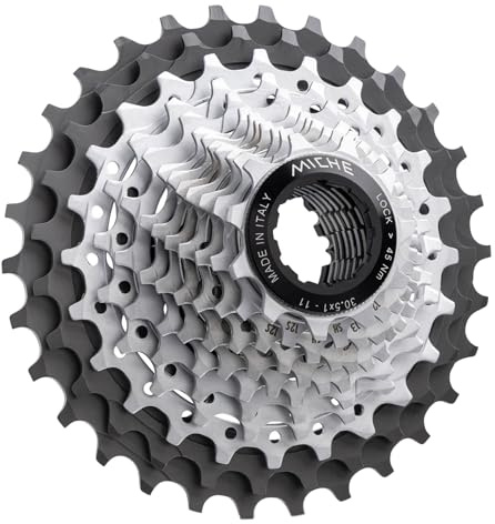 Miche Primato K12 12-Speed Road Bike Cassette – Shimano/Campagnolo Compatible – Lightweight Steel & Aluminium – Smooth Shifting – Italian Made – Multiple Gear Ratio Options