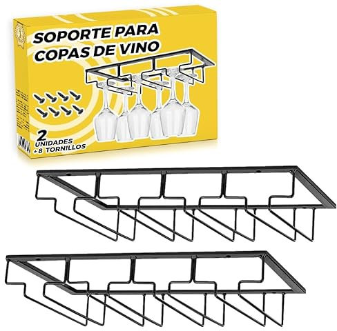 The Inventions Emporium 2 uds Cuelga Copas - Colgador Copas - Soporte Copas Colgante, Soporte Para Copas