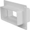 220x55mm Verbinder für Flachkanal Lüftungssysteme - Kunststoff Wandflansch Flansch