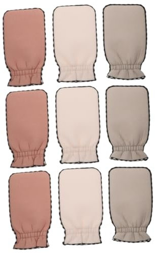 minkissy 9pièces De Bain Exfoliants Et Serviettes Confortables Assortiment De Couleurs