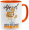 OM3® lustige Tasse mit Spruch - Aperol wäre mir jetzt auch lieber - Statement | Keramik Becher | 11oz 325ml | Beidseitig Bedruckt | Orange