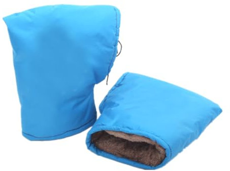 SJTJSPX Gants de Moto Hiver Imperméables et Coupe-Vent - Manchons de Guidon Thermiques en Polaire - Protection Chaude Pour Poignets - Vélo, Cyclisme, Scooter
