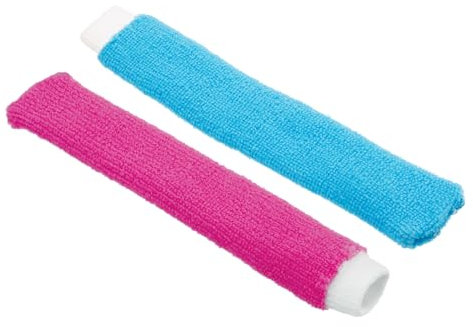 PATIKIL Cotton Feeling Badminton Handtuchgriff, 2er Pack Nylon Tennisschläger Overgrip Schlägergriff Handkleber rutschfestes Schweißband für Golf Fahrradlenker, Fuchsia/Himmelblau