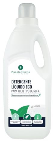 PLANETA HUERTO | Detergente Líquido Ecológico Sin Perfume 1,5L – Detergente Líquido biodegradable para ropa blanca y de color, eficaz a baja temperatura, ideal para piel sensible y bebés