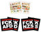 FCK AFD, Liberté Paket, FCK NZS (30 oder 300 Stück) 7,4cm x 7,4cm (30 Stück)
