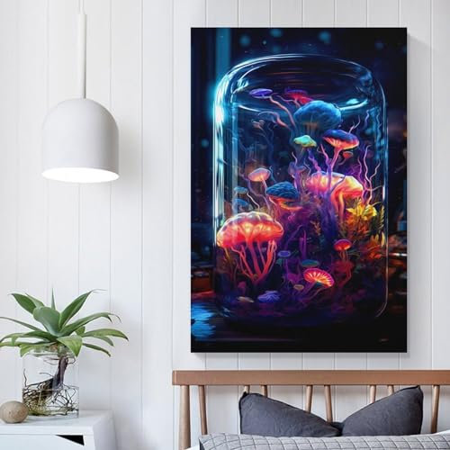 Poster „Ozean im Glas“, Reproduktion, dekoratives Gemälde, Leinwand, Wandposter und Kunstdruck, modernes Familienschlafzimmer, 40 x 60 cm