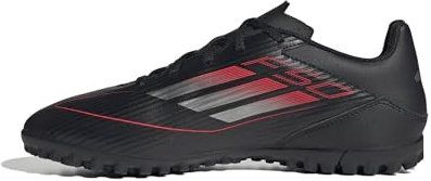 adidas Unisex F50 Club Football Boots Turf Fußballschuhe, core Black/Iron met./Lucid red, 44 2/3 EU