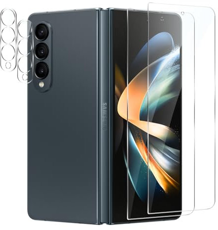 [2+2 Pièces] Verre Trempé pour Samsung Galaxy Z Fold 4, 9H Film en Protection Écran, Anti-Rayures, HD,vitre protection écran en ultra résistant anti choc