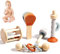 Vmxlso Musikinstrumente für Kinder ab 1 Jahr, 5 Stück: Trompete, Holzkäfigrassel, Rassel mit drei Ringen, Holzmaracas, Holzkastagnetten - Weltmusik - MUSICAL_INSTRUMENT_TOY