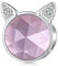 NINGAN 925 Argento Sterling Ciondolo Carino Gatto Animale Domestico 5a Fascino Zircone Rosa, Compatibile Con Perline Bracciale Donna, Regalo Di Compleanno